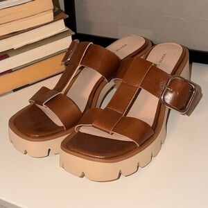 All Black Platform Sandal - never worn